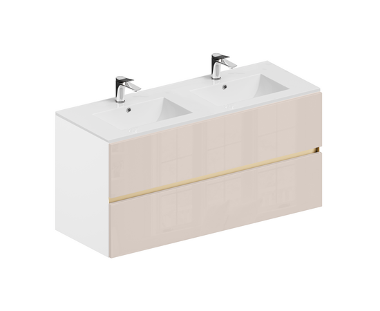 Тумба для ванной комнаты ЗОВ Лира, с раковиной, Тальк 120 Тумба для ванной комнаты ЗОВ Лира, с раковиной, Тальк 120