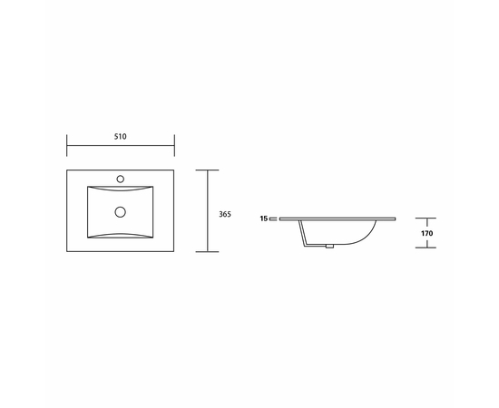 Раковина накладная Oliveeka S2001-L-50 белая - Изображение 3