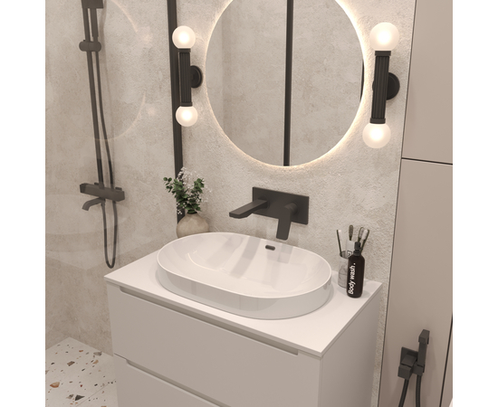 Тумба под раковину Кито K70LW0MWM-LDSPW6002, Белая столешница ЛДСП/Раковина /Белый мат 70 [CLONE] [CLONE] - Image 3