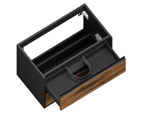 Тумба под раковину Парма P70LAN0MAMC1B-LDSPH6002, Антрацит столешница ЛДСП/Раковина /Антрацит/Аттик 70 - Изображение 3