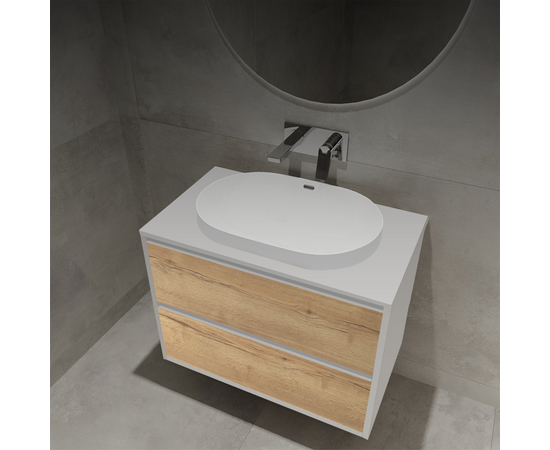 Тумба под раковину Кито K70LW0MWM-LDSPW6002, Белая столешница ЛДСП/Раковина /Белый мат 70 [CLONE] [CLONE] [CLONE] [CLONE] [CLONE]