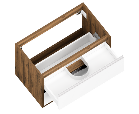 Тумба под раковину Парма P70LA0MWMC1A-LDSPA6002, Аттик столешница ЛДСП/Раковина /Аттик/Белый мат-A 70 - Изображение 3