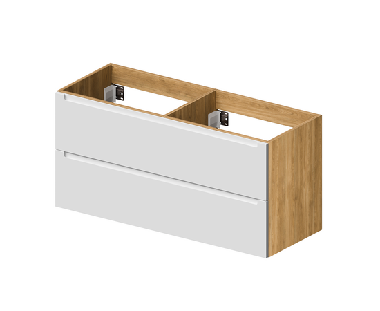 Тумба для ванной комнаты ЗОВ Дион, под раковину, Белый мат/Дуб 120 Тумба для ванной комнаты ЗОВ Дион, под раковину, Белый мат/Дуб 120