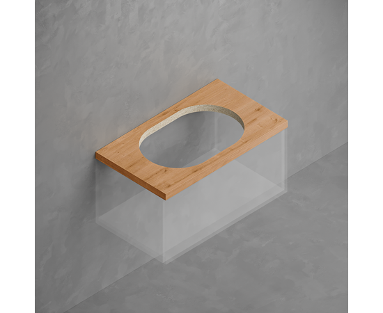 Тумба под раковину Кито K70LW0MWM-LDSPW6002, Белая столешница ЛДСП/Раковина /Белый мат 70 [CLONE] [CLONE] - Image 4