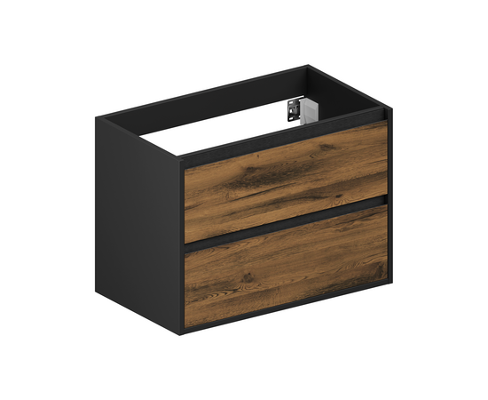 Тумба для ванной комнаты ЗОВ Парма, под раковину, Антрацит/Аттик 80 Тумба для ванной комнаты ЗОВ Парма, под раковину, Антрацит/Аттик 80