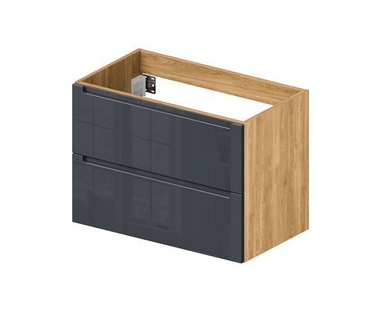 Тумба для ванной комнаты ЗОВ Дион, под раковину, Графит глянец/Дуб 60 Тумба для ванной комнаты ЗОВ Дион, под раковину, Графит глянец/Дуб 60