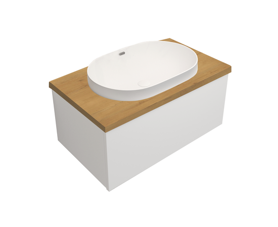 Тумба под раковину Кито K70LW0MWM-LDSPW6002, Белая столешница ЛДСП/Раковина /Белый мат 70 [CLONE] [CLONE] [CLONE] [CLONE]