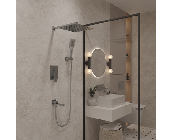 Three ways concealed shower mixer 939003, brushed nickel Three ways concealed shower mixer 939003, brushed nickel