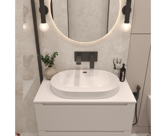 Тумба под раковину Кито K70LW0MWM-LDSPW6002, Белая столешница ЛДСП/Раковина /Белый мат 70 [CLONE] [CLONE] [CLONE] [CLONE] - Image 2