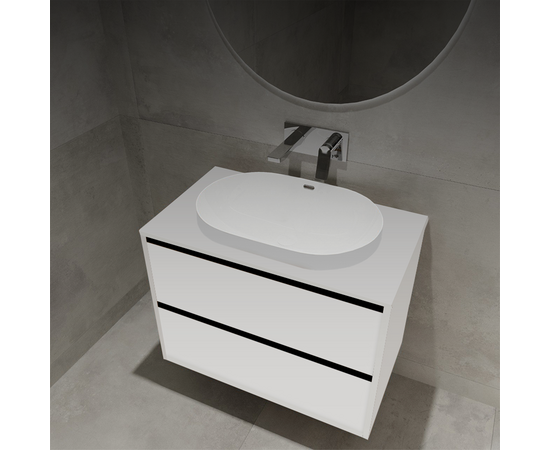 Тумба под раковину Кито K70LW0MWM-LDSPW6002, Белая столешница ЛДСП/Раковина /Белый мат 70 [CLONE] [CLONE] [CLONE]