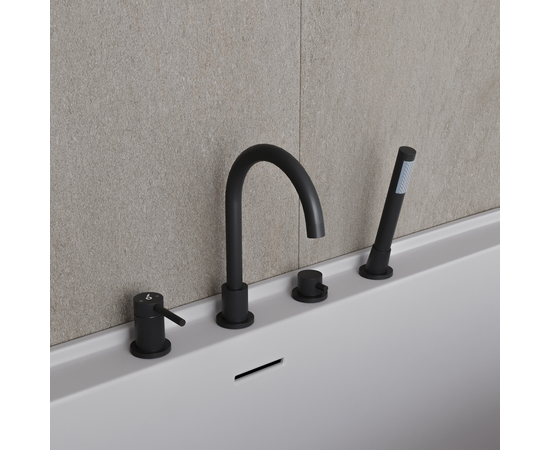 Душевая система для ванны Oliveeka OL-669017-MB, черный матовый