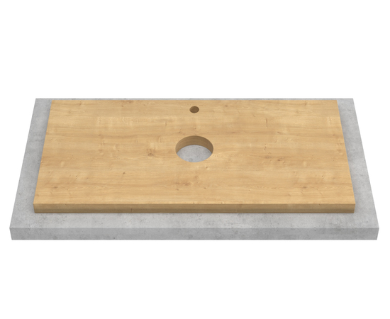 Столешница пластик HPL 38 Туя, 2 выреза, 795х458 мм