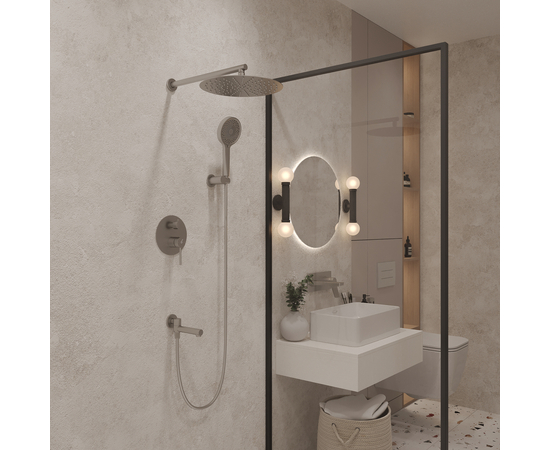 Встраиваемый душевой набор Oliveeka OL-939017-BN, никель матовый