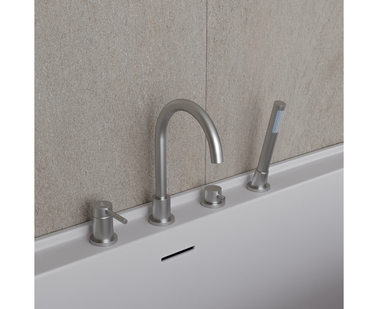 Душевая система для ванны Oliveeka OL-669017-BN, никель матовый