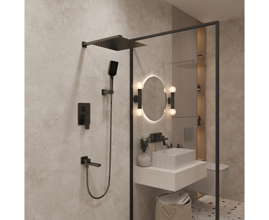 Three ways concealed shower mixer 939003, brushed gun metal Three ways concealed shower mixer 939003, brushed gun metal