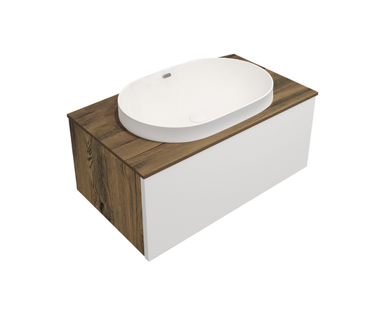 Тумба под раковину Кито K70LW0MWM-LDSPW6002, Белая столешница ЛДСП/Раковина /Белый мат 70 [CLONE] [CLONE] [CLONE] [CLONE]