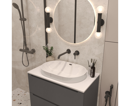 Тумба под раковину Кито K70LW0MWM-LDSPW6002, Белая столешница ЛДСП/Раковина /Белый мат 70 [CLONE] [CLONE] [CLONE] [CLONE] [CLONE] [CLONE] - Image 3