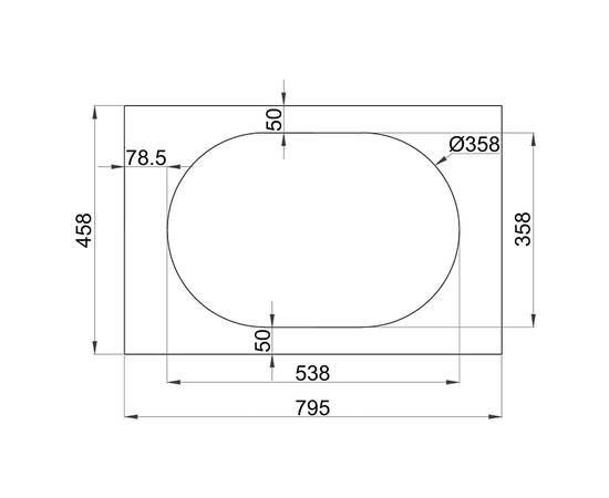 Тумба под раковину Дион D80LAFM7015MKV5-HPL38T6002, столешница Туя/Раковина /Графит мат 80 - Изображение 11