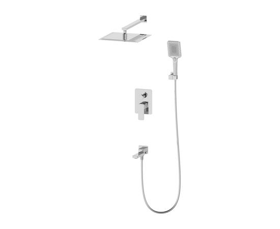 Three ways concealed shower mixer 939003, brushed nickel Three ways concealed shower mixer 939003, brushed nickel
