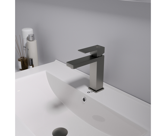 Смеситель для раковины SS Oliveeka OL-962008-BGM, матовый оружейный металл