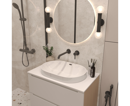 Тумба под раковину Кито K70LW0MWM-LDSPW6002, Белая столешница ЛДСП/Раковина /Белый мат 70 [CLONE] [CLONE] [CLONE] [CLONE] [CLONE] - Image 3