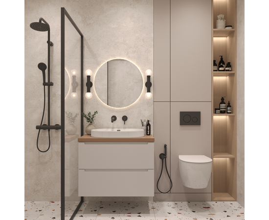 Тумба под раковину Кито K70LW0MWM-LDSPW6002, Белая столешница ЛДСП/Раковина /Белый мат 70 [CLONE] [CLONE] [CLONE]