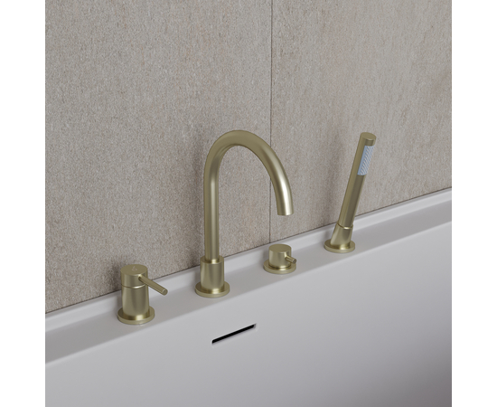 Душевая система для ванны Oliveeka OL-669017-BG, золотой матовый