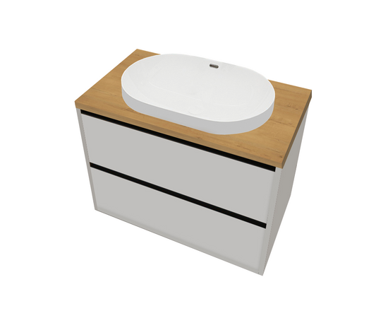 Тумба под раковину Кито K70LW0MWM-LDSPW6002, Белая столешница ЛДСП/Раковина /Белый мат 70 [CLONE] [CLONE] [CLONE]