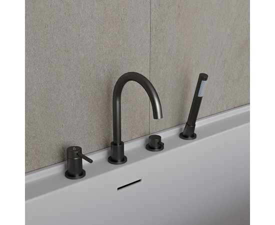 Душевая система для ванны Oliveeka OL-669017-BGM, матовый оружейный металл