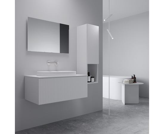 Тумба под раковину Кито K70LW0MWM-LDSPW6002, Белая столешница ЛДСП/Раковина /Белый мат 70 [CLONE] [CLONE] [CLONE] - Image 2