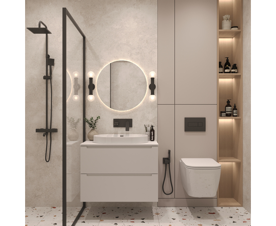 Тумба под раковину Кито K70LW0MWM-LDSPW6002, Белая столешница ЛДСП/Раковина /Белый мат 70 [CLONE] [CLONE] [CLONE] [CLONE]