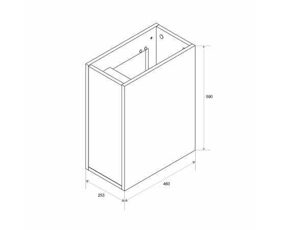 Тумба под раковину Пекин PLDSPOGS2045, под раковину 2045, Дуб Гладстоун Сепия - Изображение 5