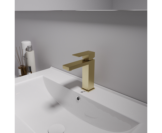 Смеситель для раковины SS Oliveeka OL-962008-BG, золотой матовый