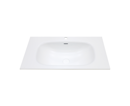 Раковина из авиаля Oliveeka M115W80 белый мат