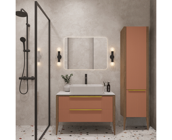 Пенал подвесной Валенсия, Бежево-розовый - Изображение 5