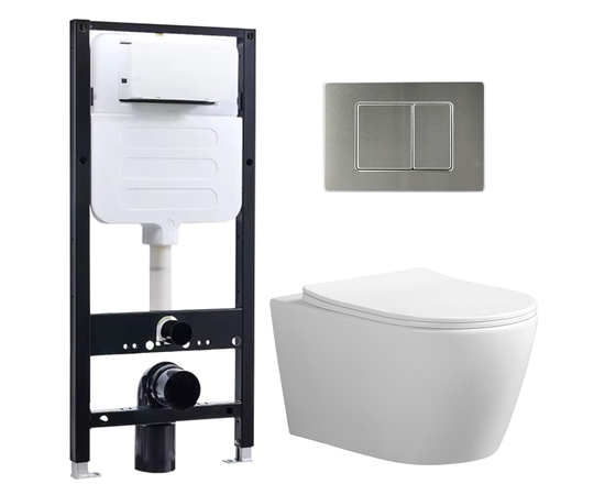 Комплект унитаза с инсталляцией Oliveeka M-6601A-YJ-2280-011B-BR