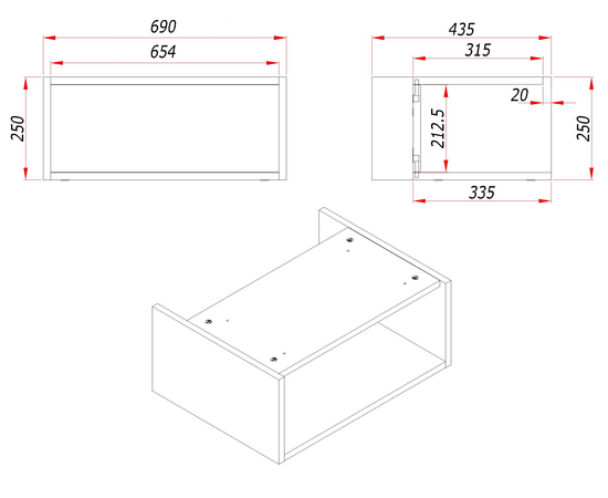 Полка Кито SKTS70, Тимбер Сепия 70 (вр) - Изображение 4