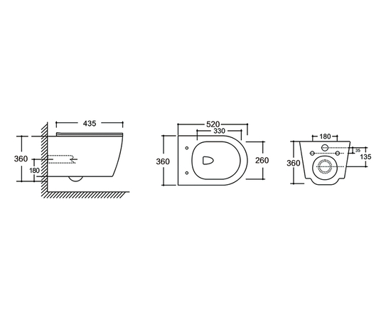 Подвесной унитаз Oliveeka Торнадо YJ-2280 белый - Изображение 11