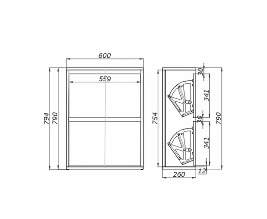 Тумба для обуви Токио SC60WW2S - Изображение 4
