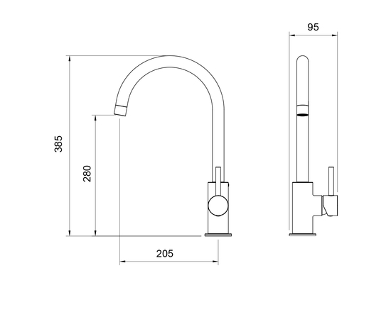 Кухонный смеситель Oliveeka OL-963002-MB, черный матовый - Изображение 2