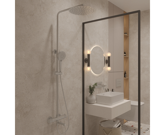 Душевая стойка с термостатом Oliveeka OL-739902-CR, хром