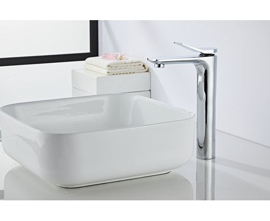 Смеситель для раковины Oliveeka F05H хром высокий - Изображение 2