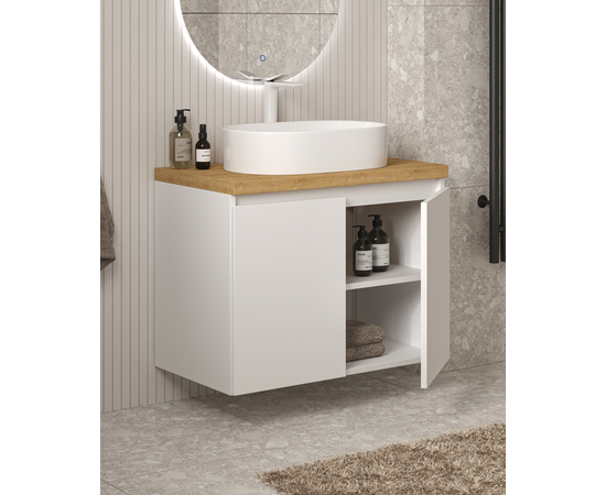 Смеситель для раковины Oliveeka F05HWS белый хром - Изображение 2