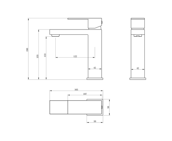 Смеситель для раковины SS Oliveeka OL-962008-BN, никель матовый - Изображение 2