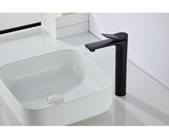 Смеситель для раковины Oliveeka F05HB черный высокий - Изображение 2