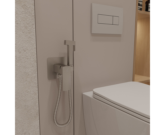 Гигиенический душ со смесителем Oliveeka OL-829003-BN, никель матовый