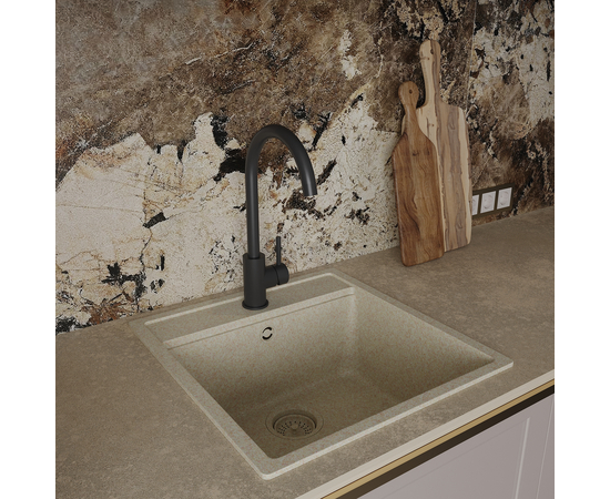 Кухонный смеситель Oliveeka OL-963002-MB, черный матовый