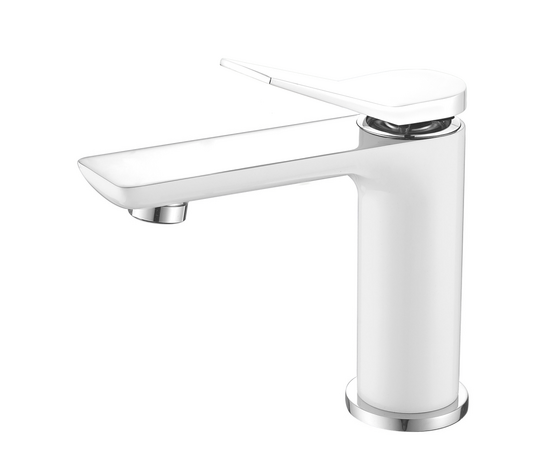 Смеситель для раковины Oliveeka F05WS белый хром