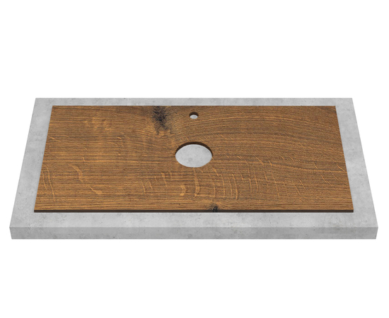 Деталь-крышки стола для мебели (ЛДСП) CLDSP18A695458C2 Аттик 695*458 (2 выреза)