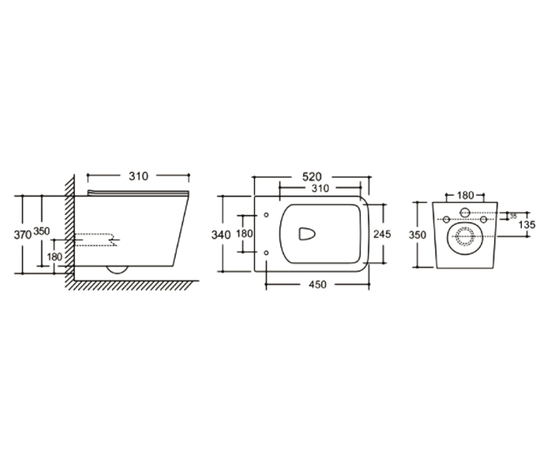 Подвесной унитаз Oliveeka YJ2303 белый - Изображение 10
